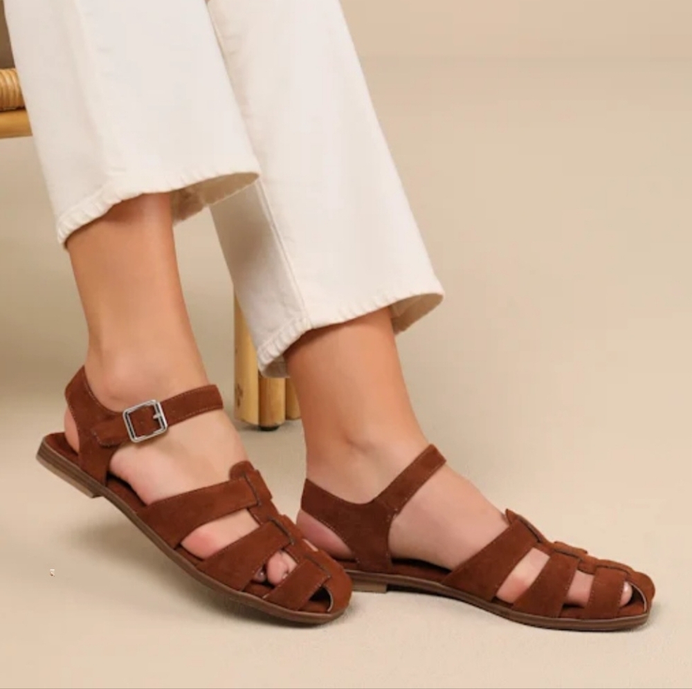 Lulus Brown Strappy Sandals - Picture 3 of 4